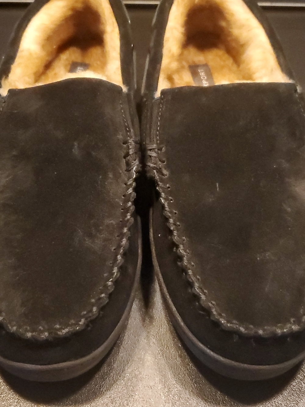 Rockport Slipper Black Leather Size 11